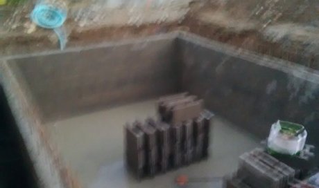 construction de un piscine