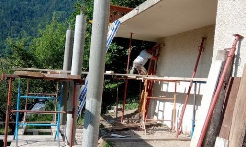 Agrandissement de balcon pour une création de véranda sur Passy - MCM Bâtiment à Chambéry