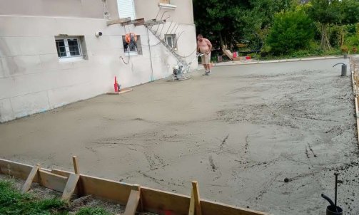 Création d'une dalle de béton à Chambéry