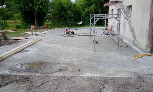 Création d'une dalle de béton à Chambéry