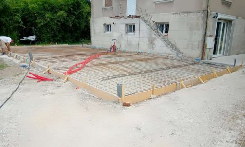 Création d'une dalle de béton à Chambéry