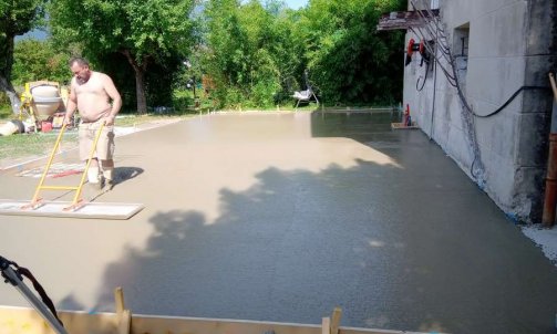 Création d'une dalle de béton à Chambéry