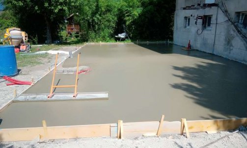 Création d'une dalle de béton à Chambéry